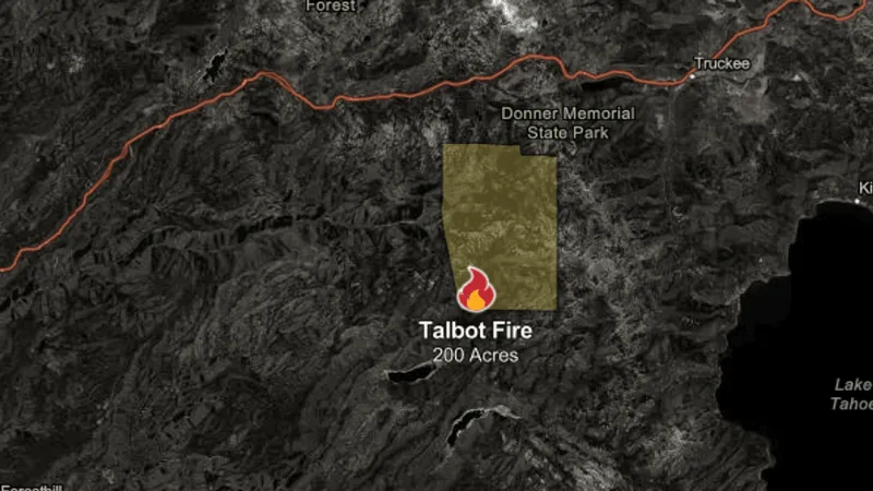 Talbot Fire in Placer County grows to 200 acres, evacuation warnings issued