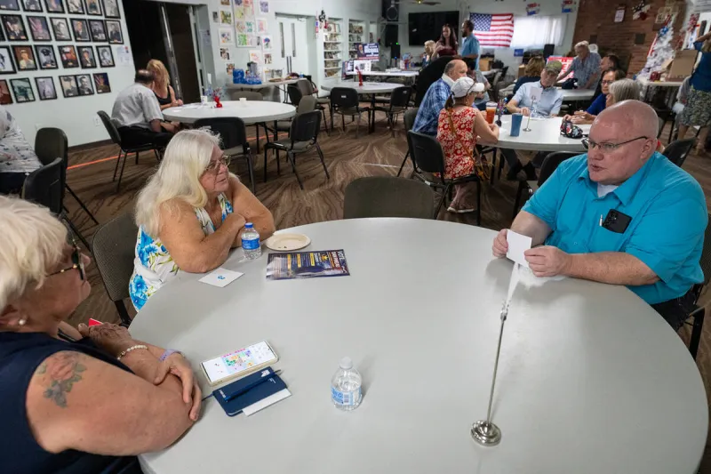 Nonpartisan office candidates mingle at 'speed dating' event
