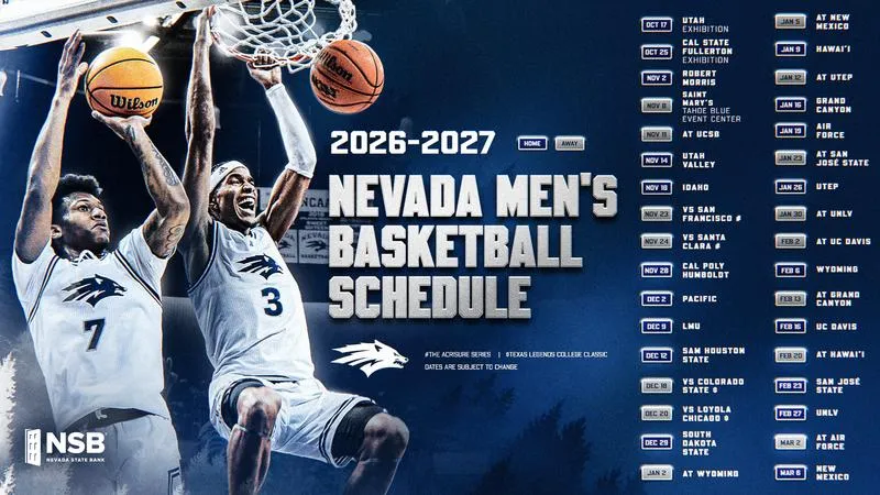 Nevada Men's Basketball announces 2026-27 schedule