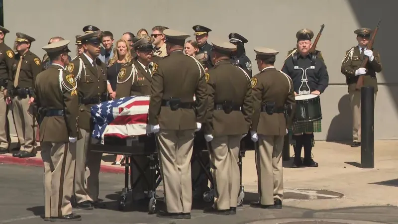 PHOTOS: Funeral and procession for fallen Las Vegas police officer