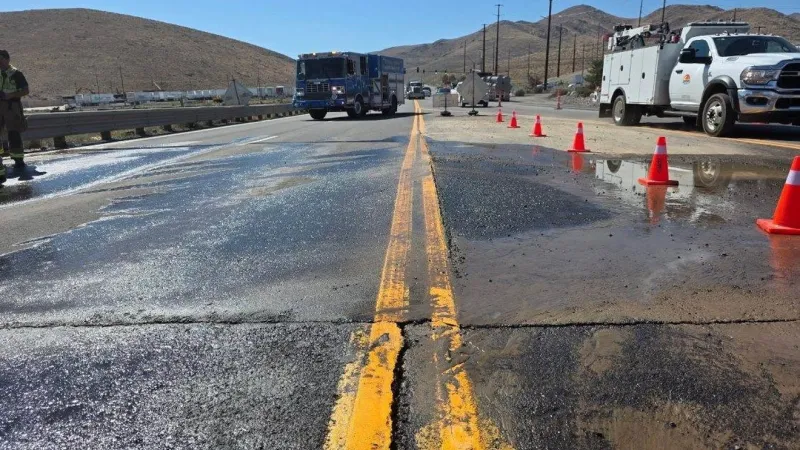 USA Parkway closed at Sydney Drive in Storey County after water main break
