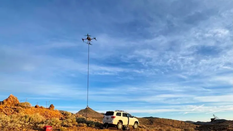 Drone spotted over Virginia City part of geophysical survey
