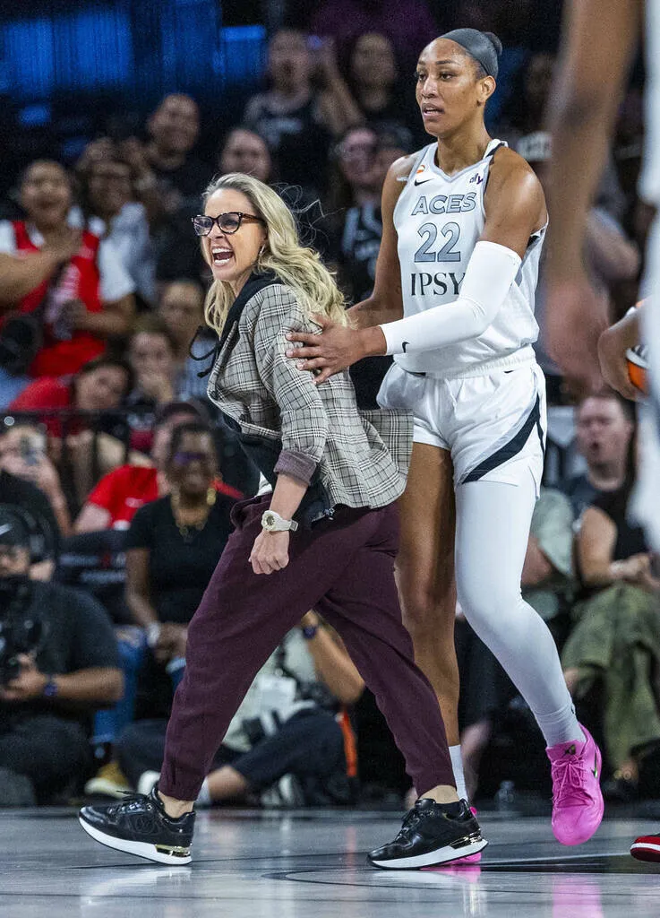 Coach ejected as Aces suffer costly loss to Dream