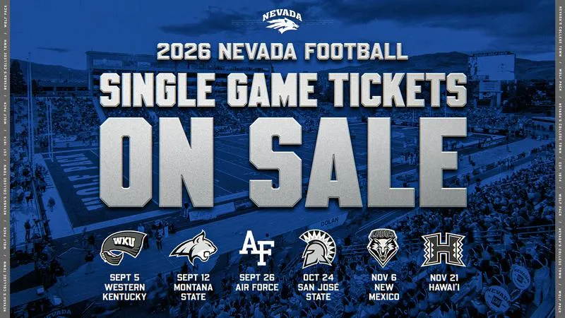 Nevada Football 2026 single-game tickets now on sale