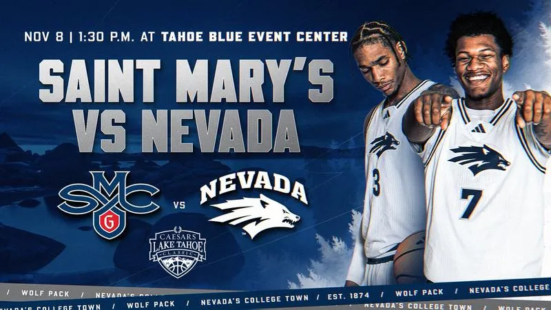 Nevada set to face Saint Mary's Gaels at inaugural Caesars Lake Tahoe Classic