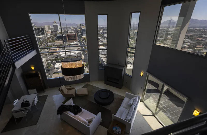 Pair of downtown Vegas high-rise penthouses up for sale - PHOTOS