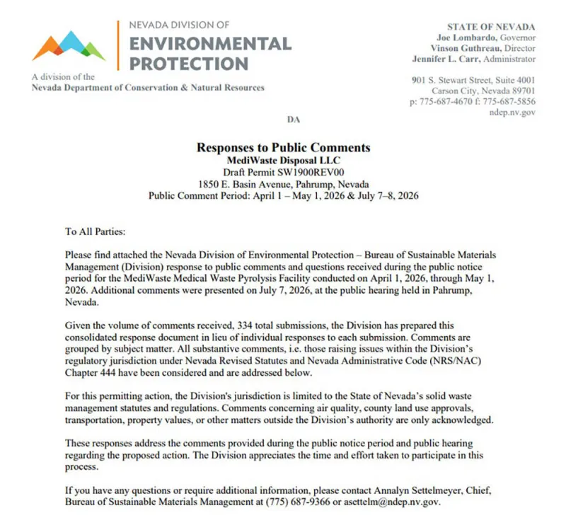 NDEP issues MediWaste permit
