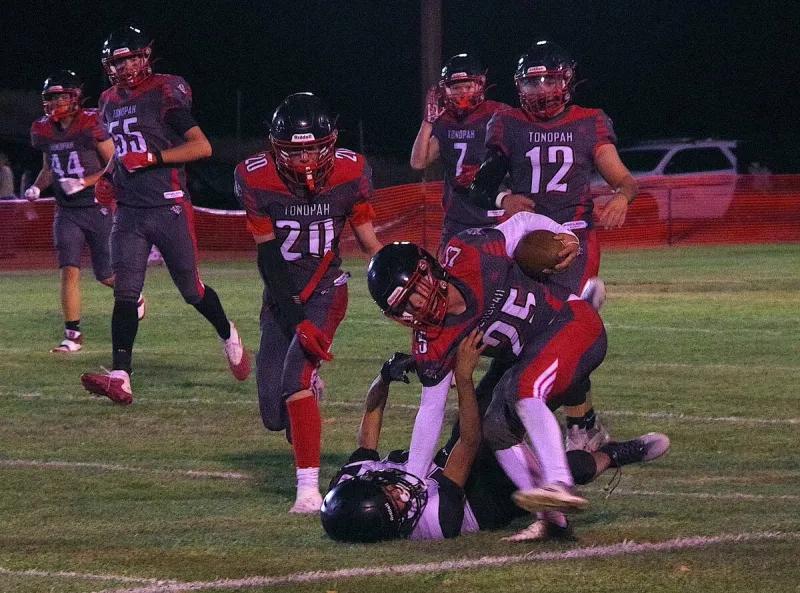 Football - Dustin Otteson breaks rushing record as Tonopah beats Round Mountain 80-20
