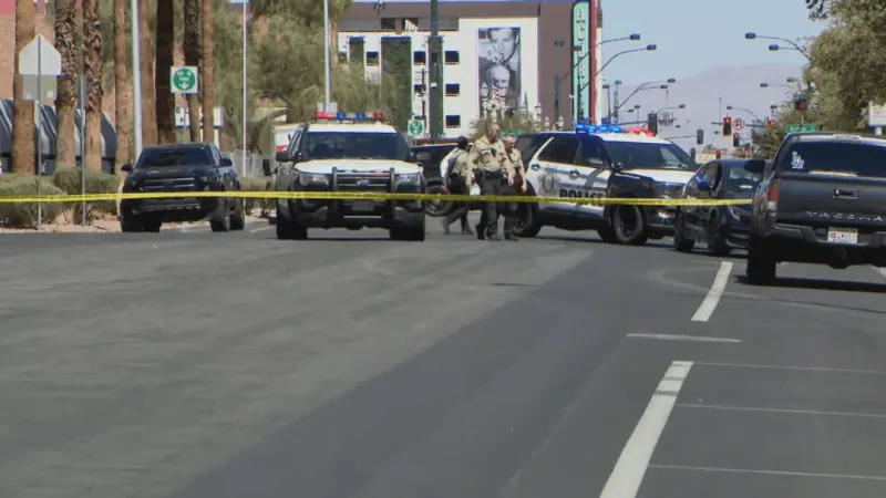 Police investigate shooting near Downtown Las Vegas, suspect still at large