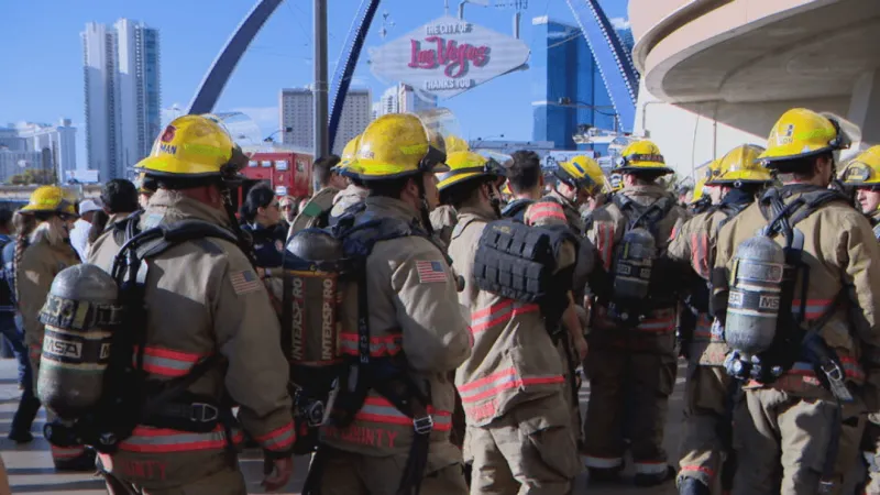 Hundreds join 9/11 Memorial Stair Climb at the Strat 25 years after attacks