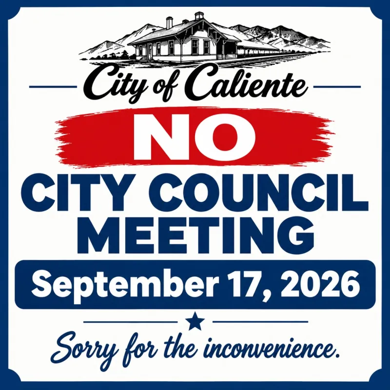 NO CITY COUNCIL MEETING SEPTMEBER 17, 2026