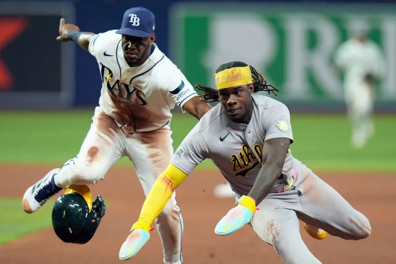 A's struggles continue in 4-3 loss to host Rays
