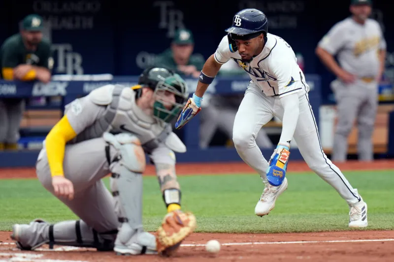 A's drubbed by Rays, who open 5-game AL East lead with 6th straight win