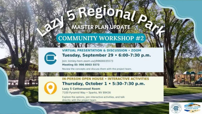 Washoe County seeks public input on Lazy 5 Regional Park master plan update
