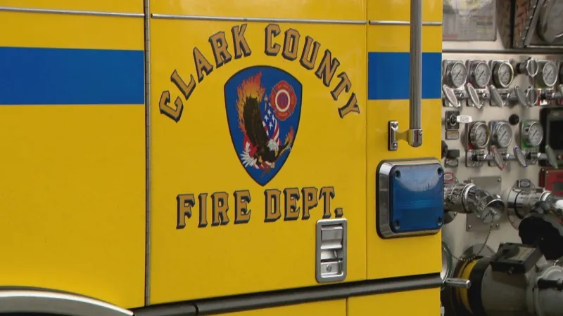 Firefighters rescue dog as crews contain garage fire near Pecos and Harmon