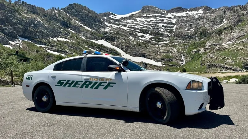 Report of vehicle parked on I-80 in Elko County sparks police pursuit