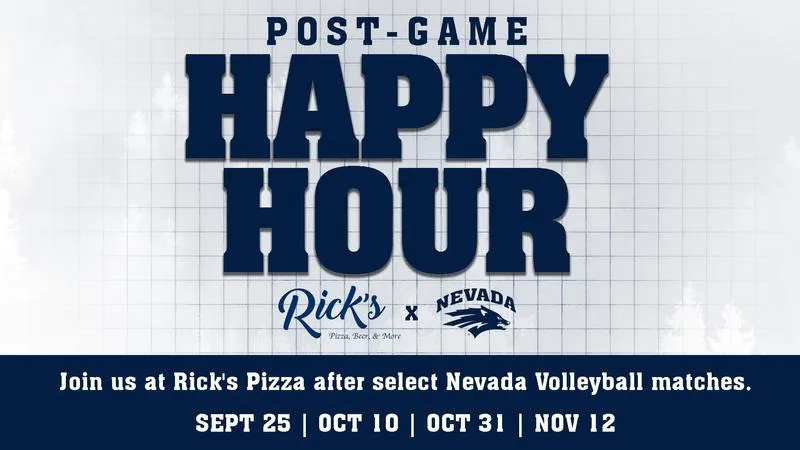 Nevada Volleyball and Rick's Pizza announce post-game Happy Hour