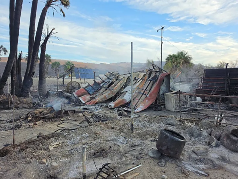 Fire damages remote Death Valley campground
