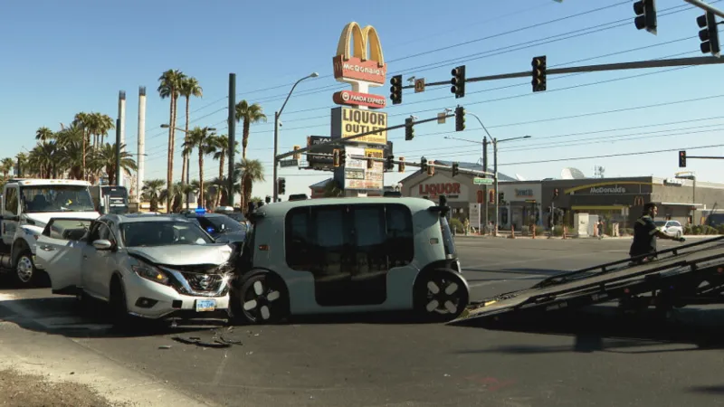 Zoox robotaxi crash on Las Vegas Strip raises questions about driverless safety