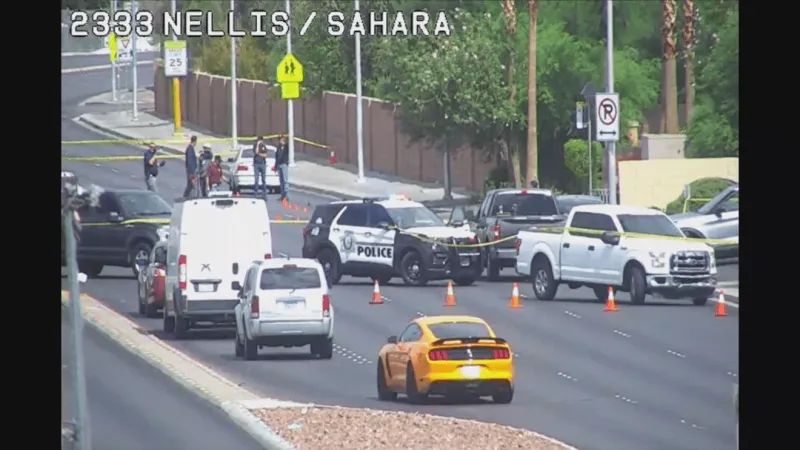 Pedestrian in critical condition after East Valley crash; Nellis Ave shut down