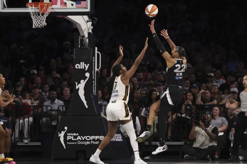 Wilson powers Aces past Clark, Fever in Game 1 of WNBA quarterfinals