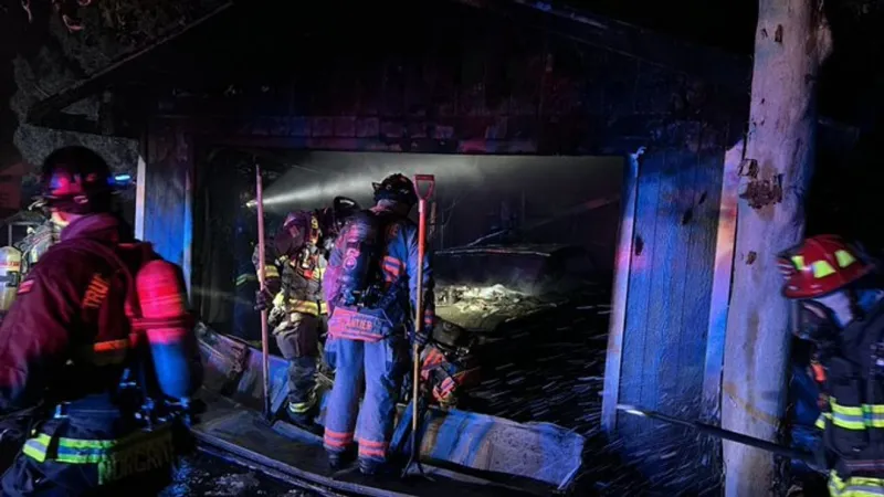 Crews respond to detached garage blaze near Mt. Rose Highway and Edmonton Drive