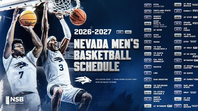 Nevada Men's Basketball announces 2026-27 TV schedule