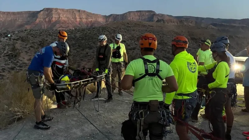 Man critical, 1-year-old uninjured after fall at Virgin River Gorge