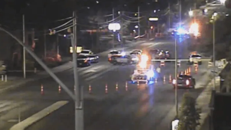 Las Vegas police investigate crash that critically injured pedestrian near Jones