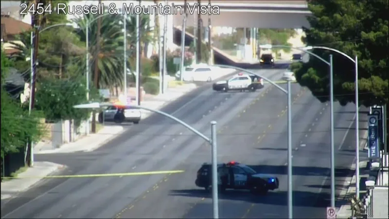 Driver hits Las Vegas police motorcycle in southeast valley