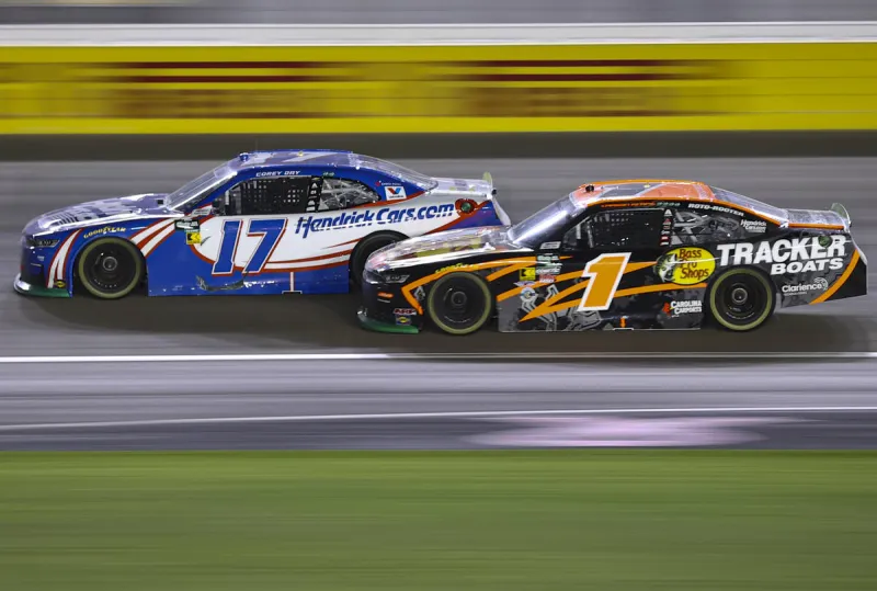 Corey Day wins NASCAR O'Reilly Series race in wild finish at LVMS - PHOTOS