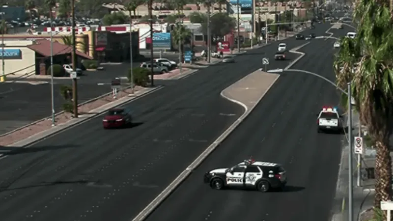 Pedestrian killed in crash at Pecos Road and Hacienda Avenue