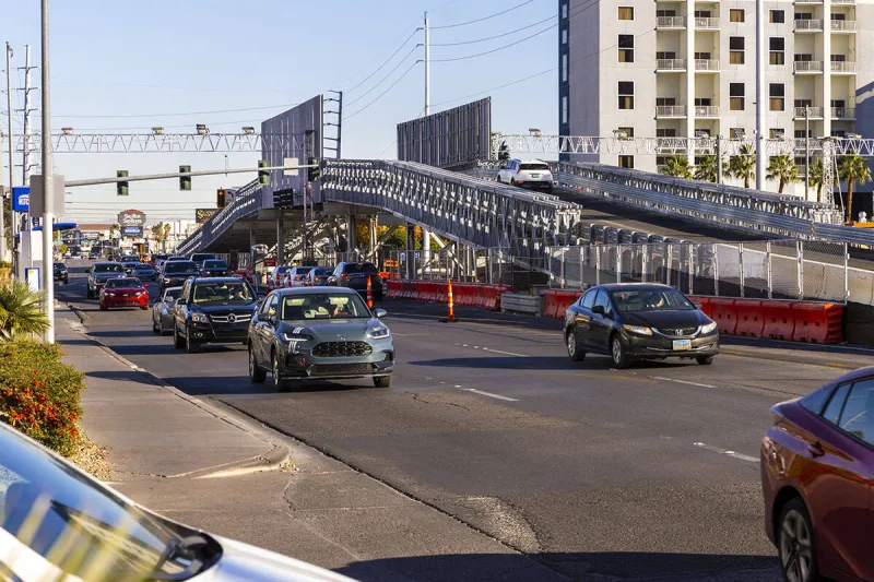 F1 Las Vegas Grand Prix prep work adds another stretch of Strip, as Flamingo bridge build looms