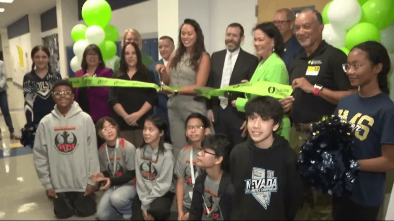 Canarelli Middle School unveils remodeled library at ribbon-cutting