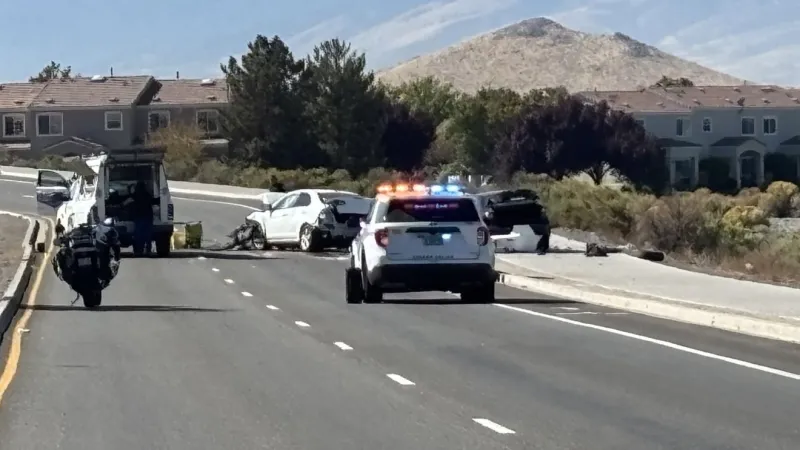 Two vehicle crash shuts down Vista Boulevard in Sparks for hours