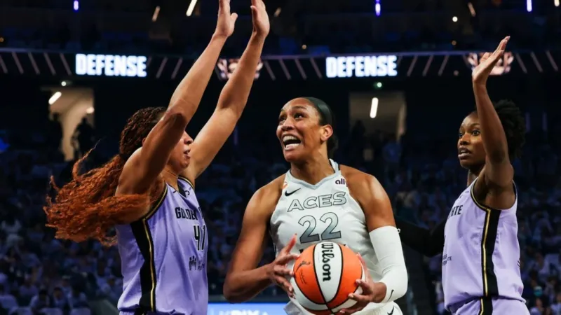 Burton's 3-pointer helps send Valkyries past Aces 83-81 for 2-0 semifinals lead