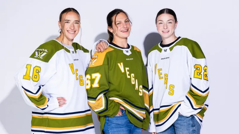Las Vegas pro women's hockey team unveils home, road uniforms