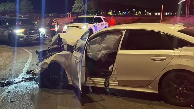 Collision in Fernley leaves cars mangled, roadway littered with debris