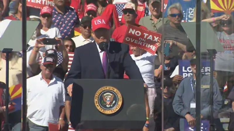 Trump rallies at Arizona-Nevada line, touts economy and immigration ahead of midterms