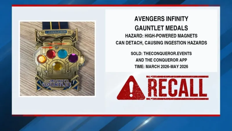 Avengers medals and propane fireplace inserts recalled over magnet, explosion hazards