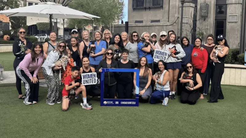 Paws & Poses event at Tivoli Village blends yoga, networking and rescue puppies