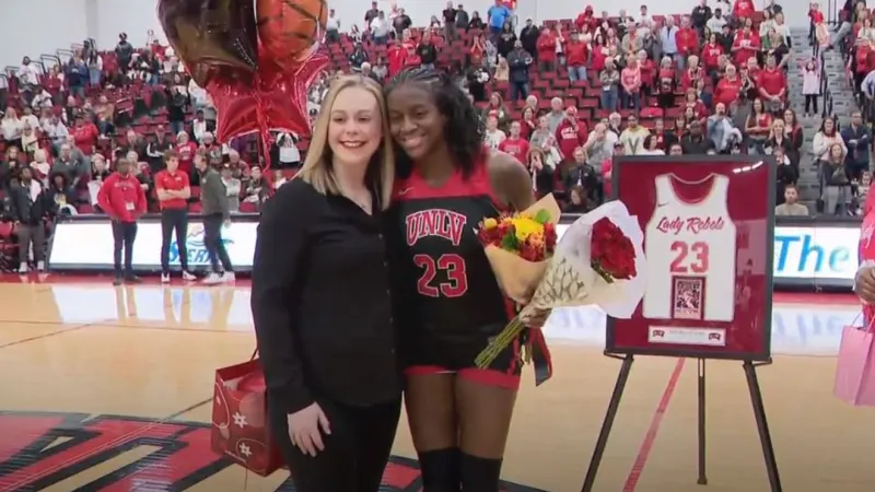 UNLV retiring jersey of women's basketball star player