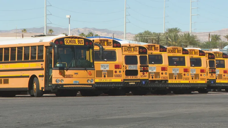 Crash prompts power shutdown at CCSD bus yard on Arville Street