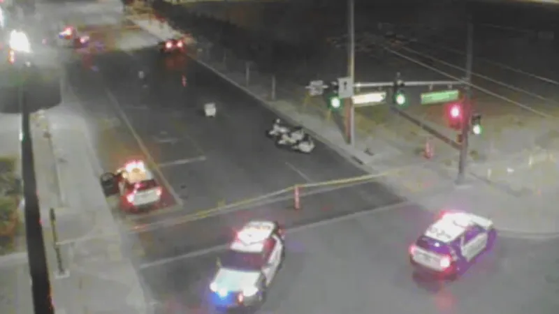 Pedestrian critical but injuries not life-threatening in crash near Commerce & Wyoming