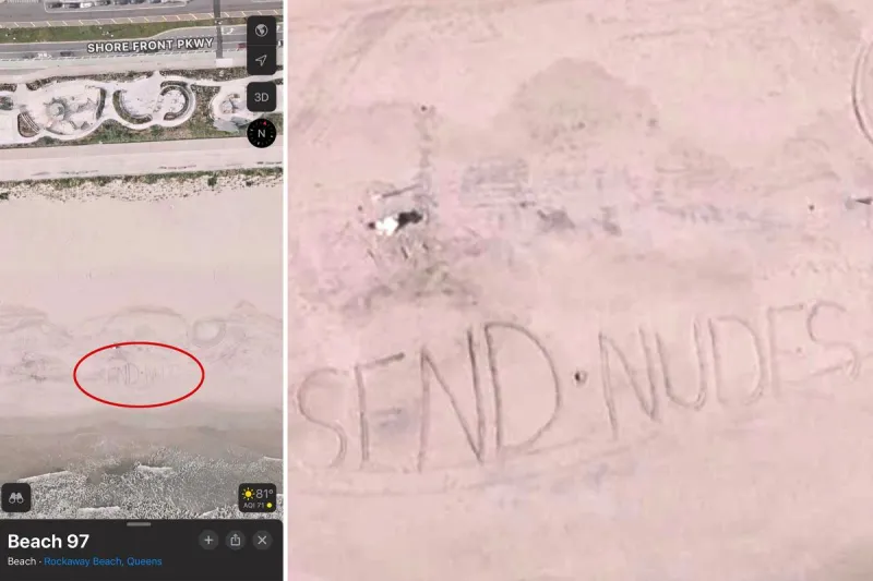 Apple Maps catches sex-crazed SOS in sand at NYC's Rockaway Beach