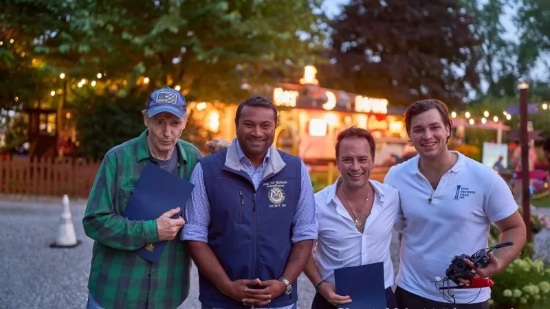 Hudson Valley assemblyman honors Liam Neeson for artistic contributions at movie premiere