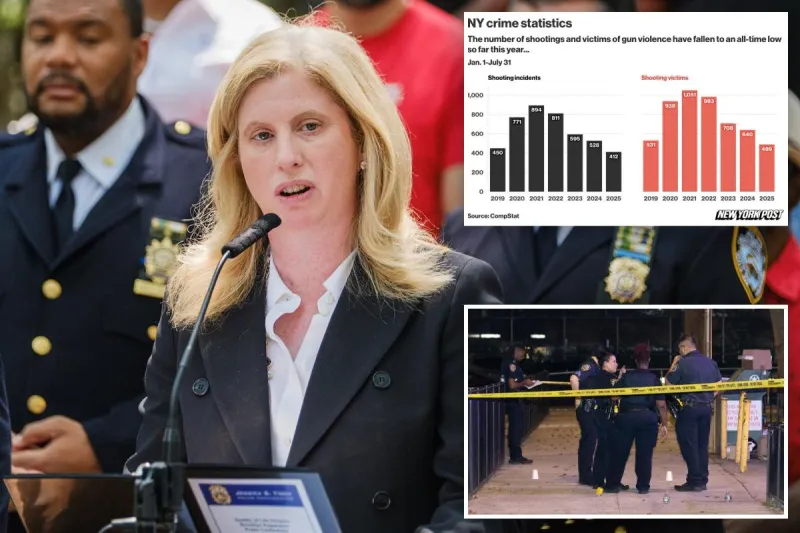 NYC shootings have plunged to record lows this year, NYPD Commish Jessica Tisch says 'we are resetting the curve'