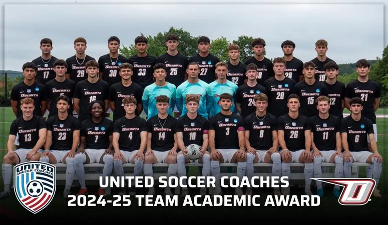 Oneonta Men's Soccer Earns United Soccer Coaches Team Academic Award