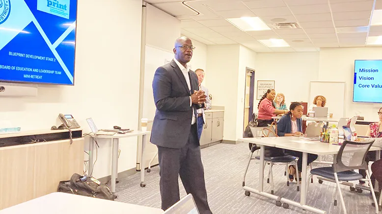 School Leaders Discuss Strategic Plan and Feedback