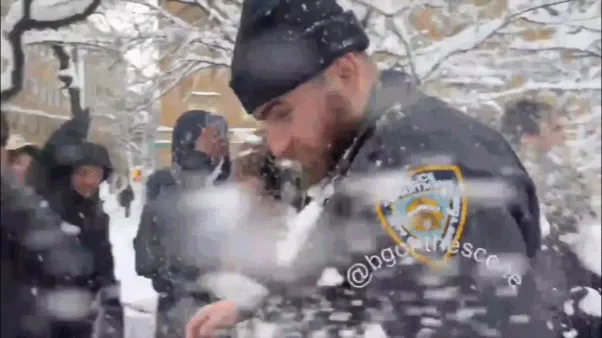 NYPD officers hit with snowballs while responding to disorderly group: officials